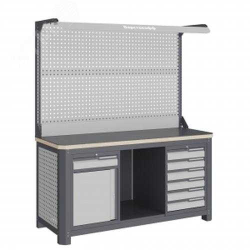 Изображение товара Верстак слесарный MCN 1552.S68.1-2F - металлический, с ящиками, 1500 кг нагрузка