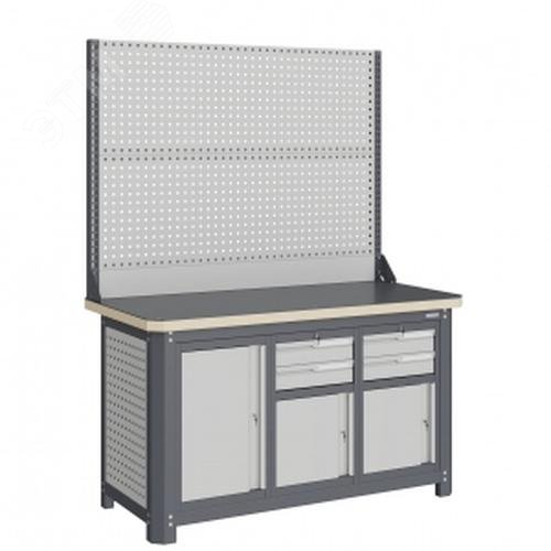 Изображение товара Верстак слесарный MCN 1552.S799-2 с 3 тумбами и нагрузкой 1500 кг