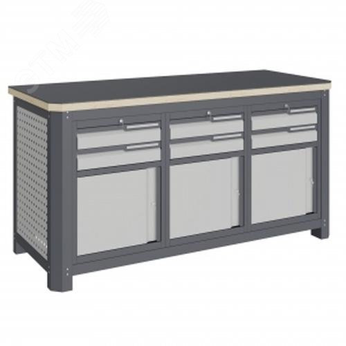 Изображение товара Верстак слесарный MCN 1552.S999 с ящиками и металлоконструкцией