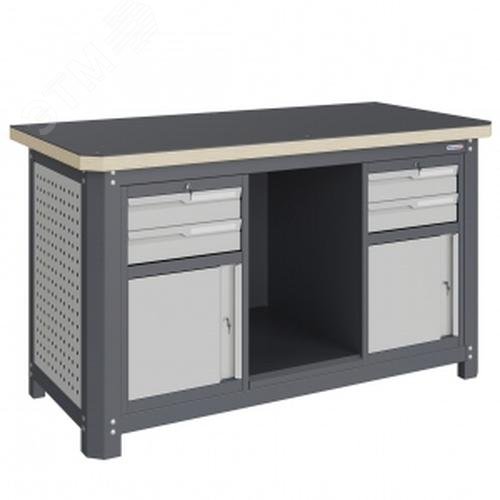 Изображение товара Верстак слесарный MCN 1552.S99.1 с ящиками и грузоподъемностью 1500 кг