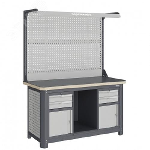 Изображение товара Верстак слесарный MCN 1552.S99.1-2F с ящиками, нагрузка 1500 кг, Россия