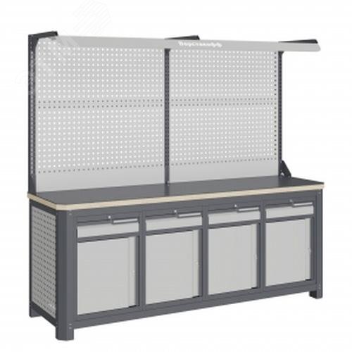 Изображение товара Модульный верстак MCN 2052.S8888-2F с 4 тумбами и мощной столешницей Изображение товара Модульный верстак MCN 2052.S8888-2F с 4 тумбами и мощной столешницей