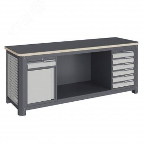 Изображение товара Модульный металлический верстак MCN 2052.S68.11 с ящиками и повышенной грузоподъемностью