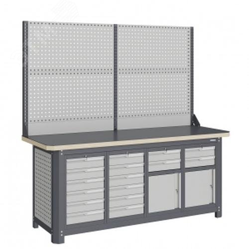 Изображение товара Модульный верстак MCN 2052.S6699-2 с ящиками, толщина фанеры 40 мм, нагрузка 2000 кг