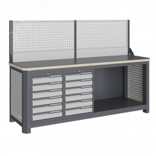 Изображение товара Модульный металлический верстак MCN 2052.S66.11-1 с ящиками и замком