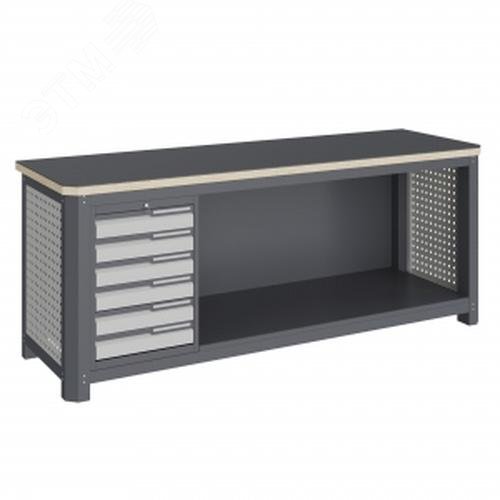 Изображение товара Модульный верстак MCN 2052.S6.111 с металлоконструкцией и шкафами для производства