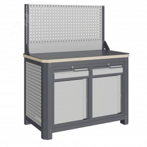 Изображение товара Верстак слесарный MCN 1252.S88-1 металл влагостойкий с ящиками и замком