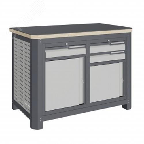 Изображение товара Верстак слесарный MCN 1252.S89 - металлический, с ящиками, нагрузка 1500 кг