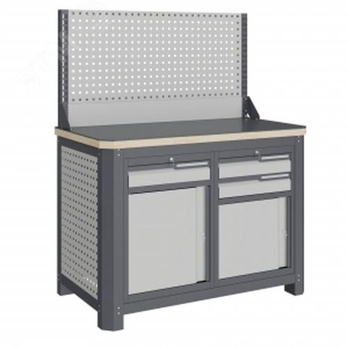 Изображение товара Верстак слесарный MCN 1252.S89-1 с нагрузкой 1500 кг, металлический, российский производитель