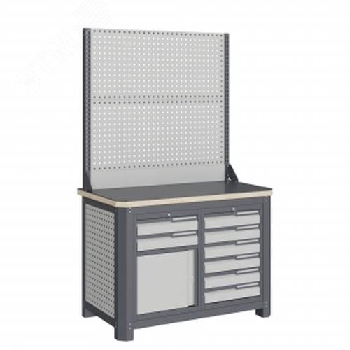 Изображение товара Верстак слесарный MCN 1252.S69-2 с металлической столешницей и замками