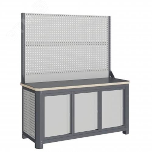 Изображение товара Верстак слесарный MCN 1552.S777-2 металлокаркас, ящики с замком, грузоподъемность 1500 кг