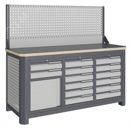 Изображение товара Верстак слесарный MCN 1552.S669-1 с высоким грузоподъемностью и системой хранения