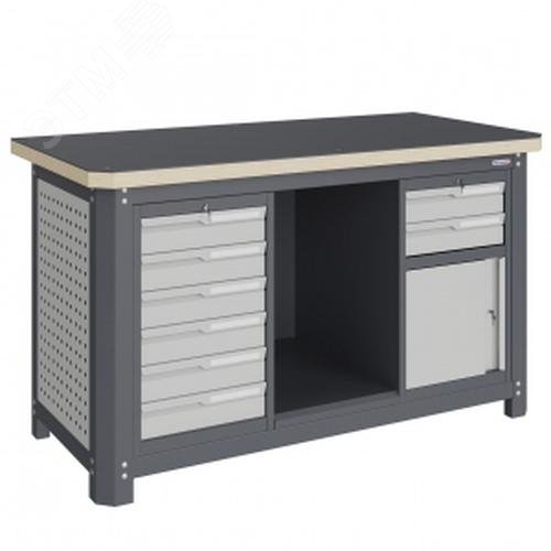 Изображение товара Верстак слесарный MCN 1552.S69.1 с ящиками и прочной столешницей