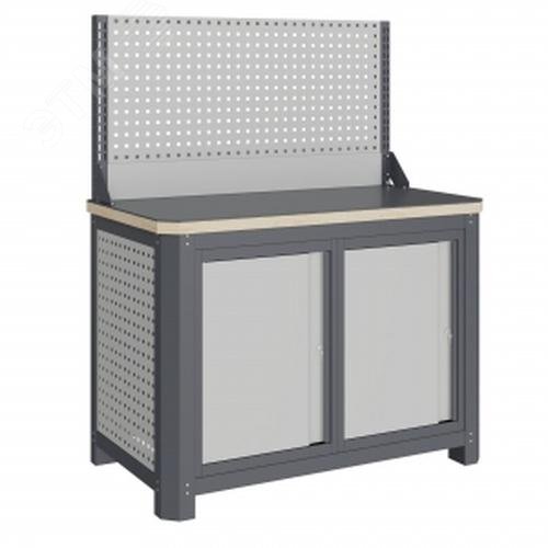 Изображение товара Верстак слесарный MCN 1252.S77-1 с двумя тумбами и замком