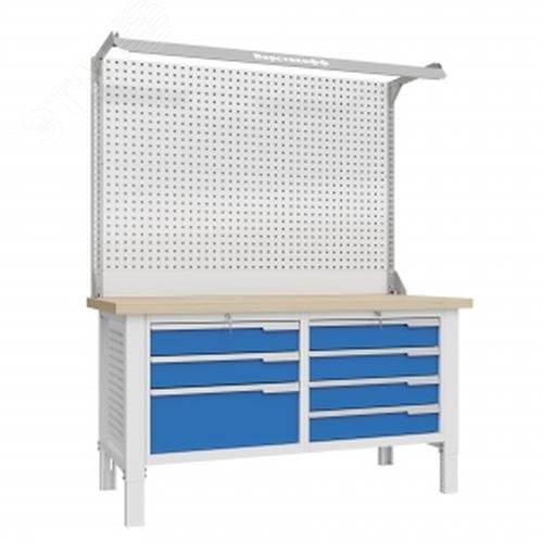 Изображение товара Верстак слесарный CTR 1602.L34.5-2F с регулировкой высоты и нагрузкой 1500 кг