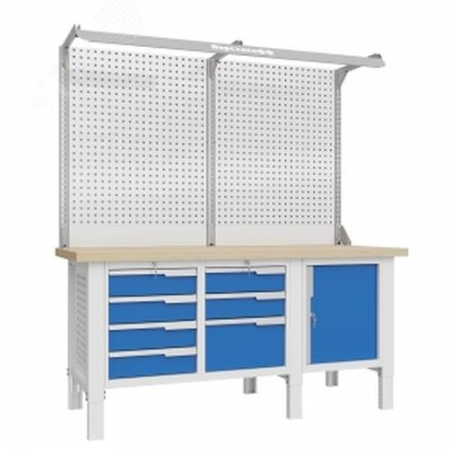 Изображение товара Верстак слесарный CTR 1802.S347.13-2F с регулируемой высотой и усиленной конструкцией