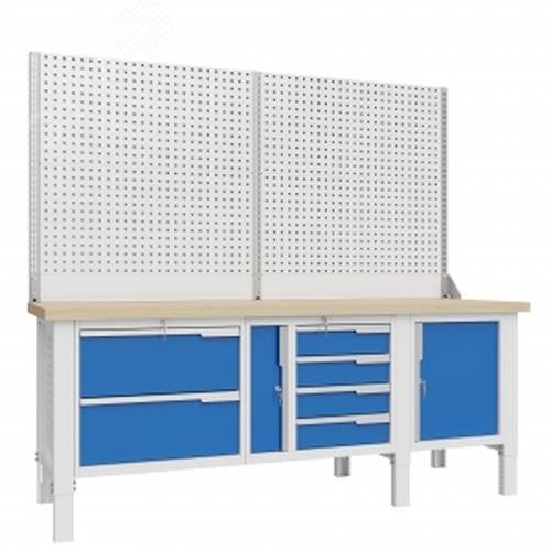 Изображение товара Верстак слесарный CTR 2202.S7L26.24-2 Россия сталь регулируемая нагрузка МДФ