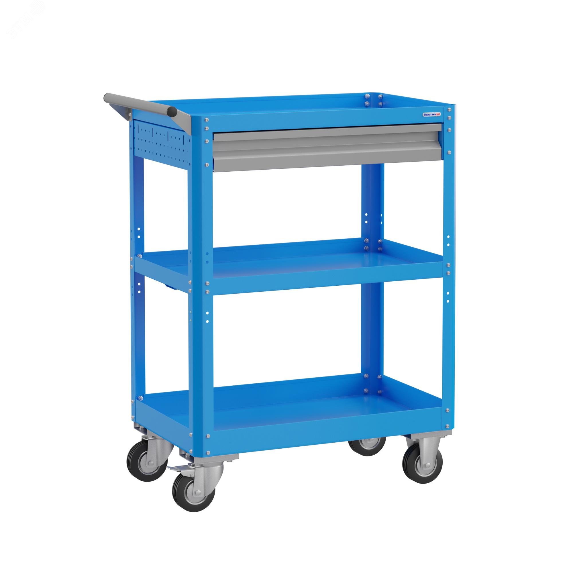 Изображение товара Тележка инструментальная PLC 9507.1 с выдвижным ящиком и 3 полками