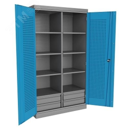 Изображение товара Металлический инструментальный шкаф TNC 182.4B.8S с замком Евролок