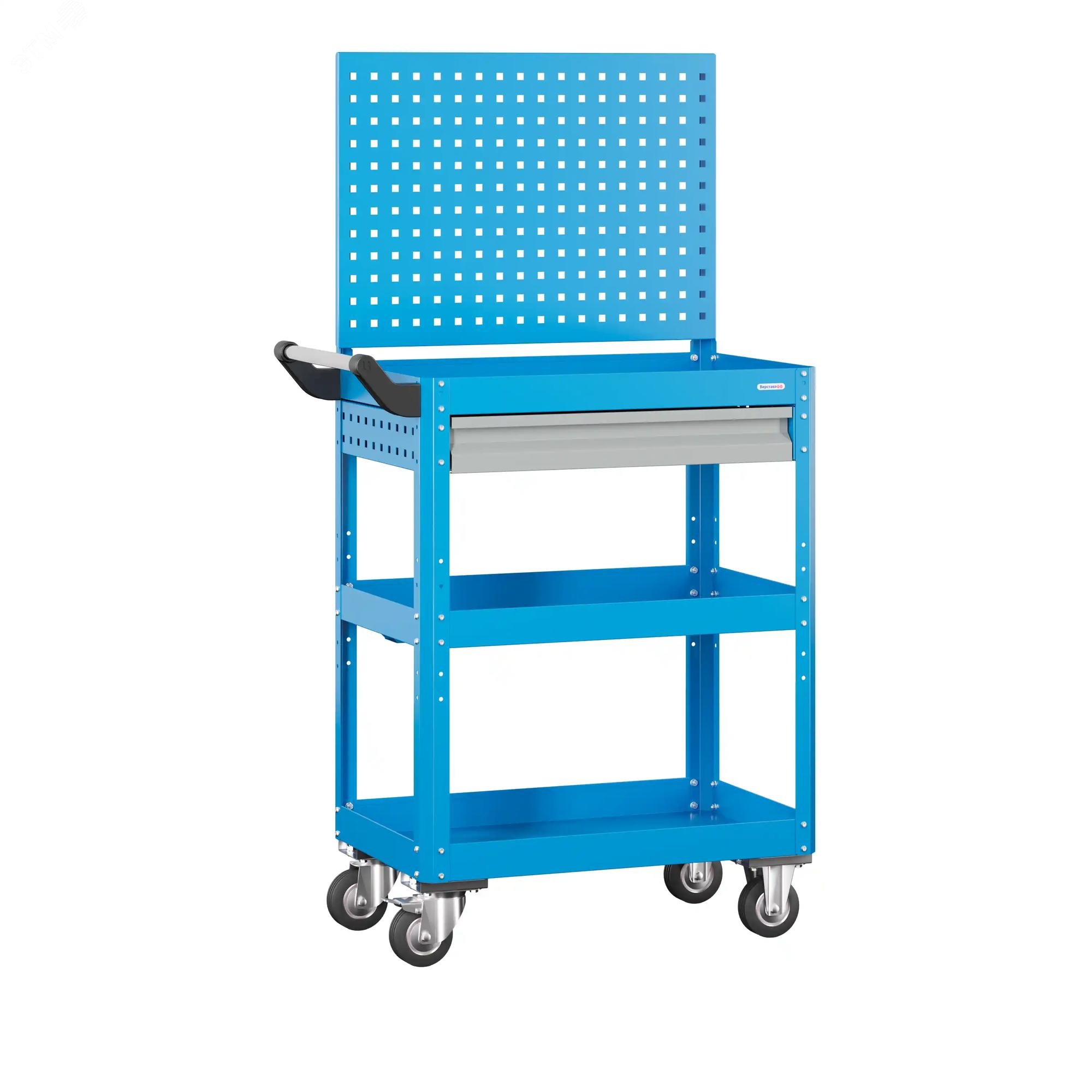 Изображение товара Тележка инструментальная PLC 9507.1-1 с выдвижным ящиком и 3 полками