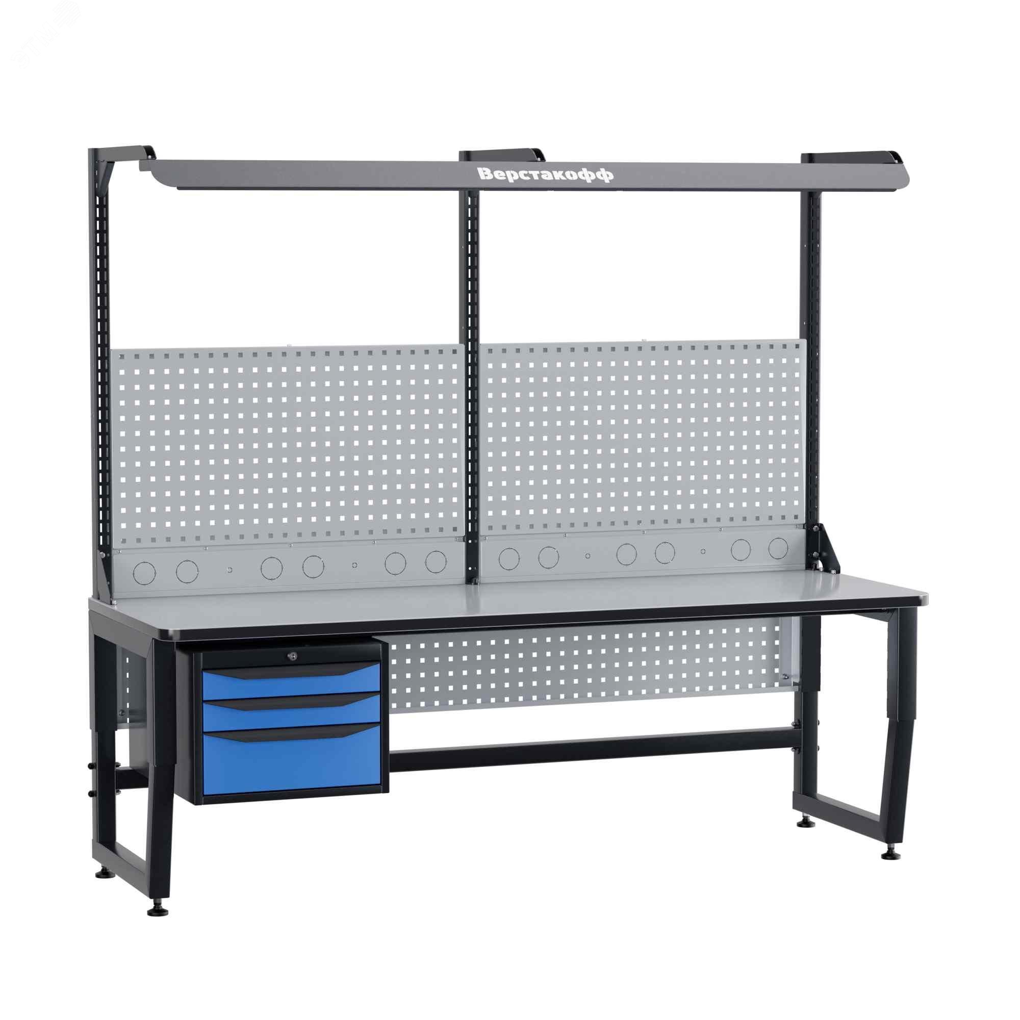 Изображение товара Стол антистатический SPC A20.3-1FR из МДФ с ESD покрытием 2000х714 мм