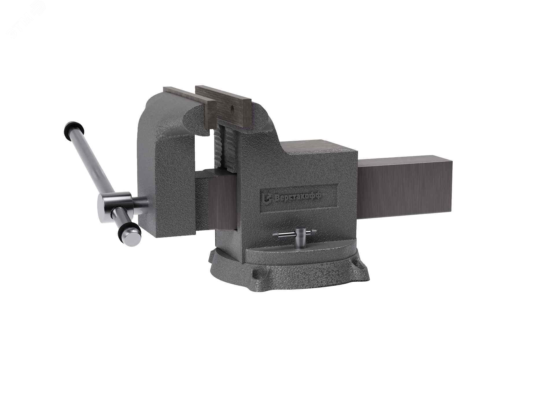 Изображение товара Чугунные поворотные тиски с наковальней L 150 мм Верстакофф