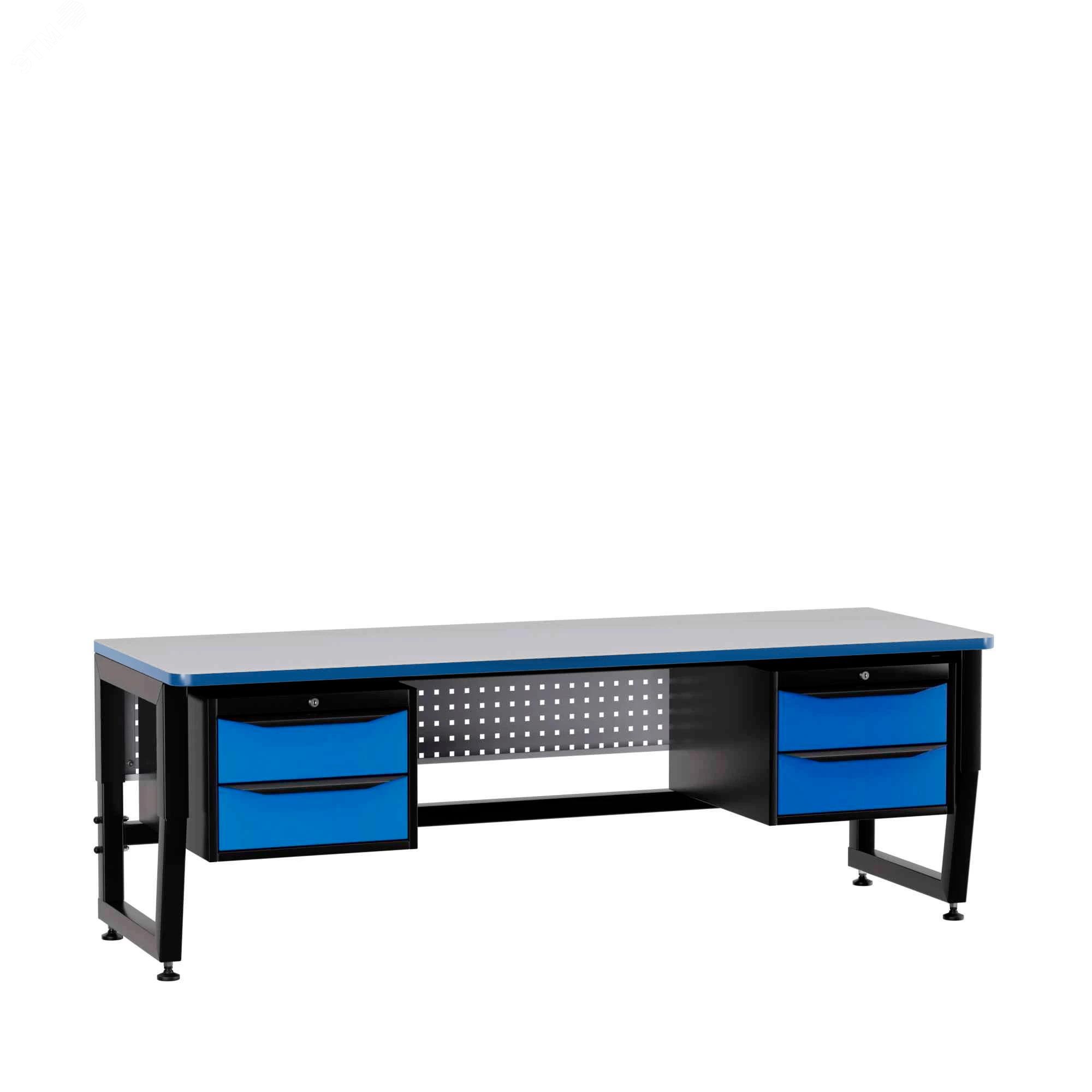 Изображение товара Стол монтажный SPC 20.22 рабочий с тумбами и регулируемой высотой