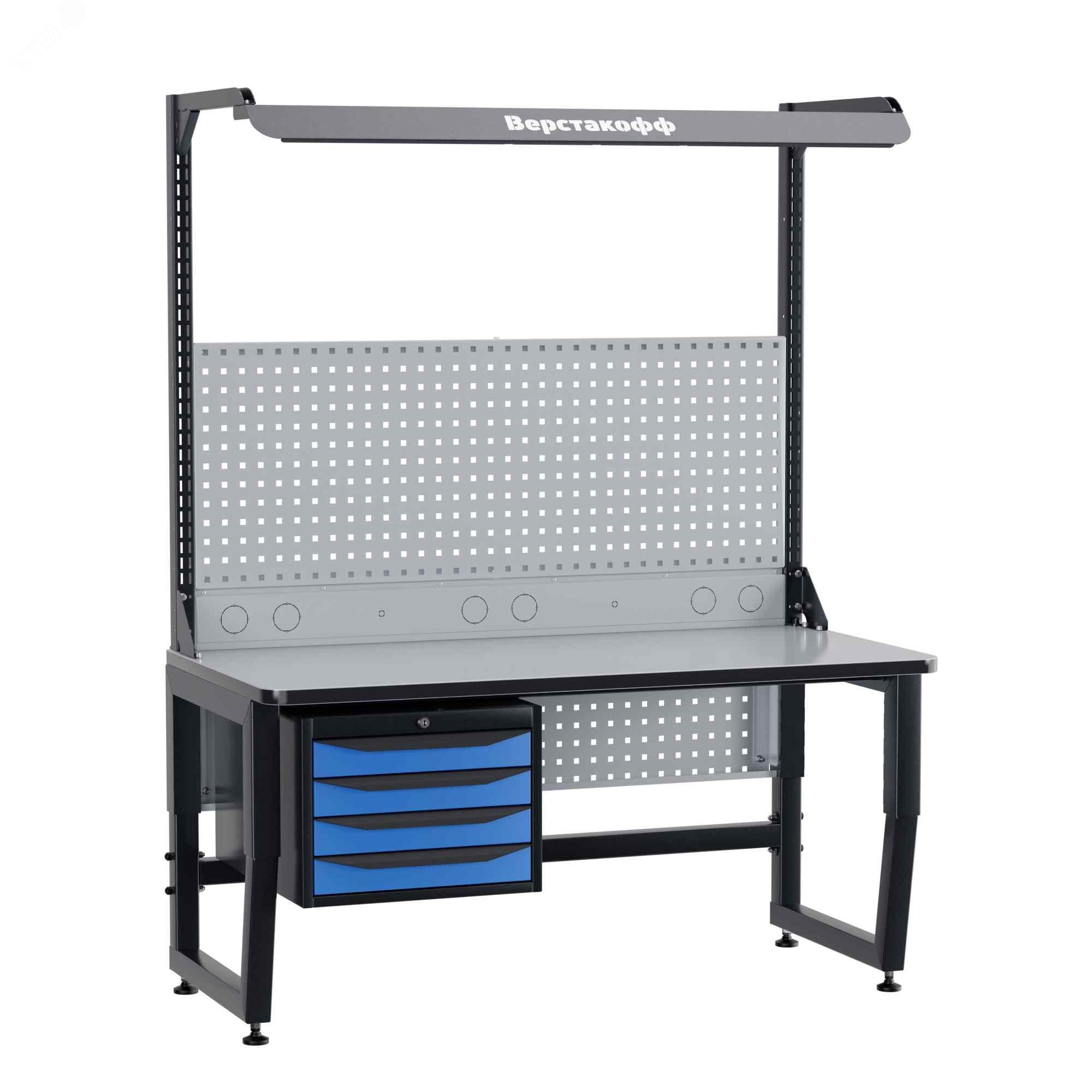 Изображение товара Стол антистатический SPC A14.4-1FR с регулируемой высотой и защитой ESD