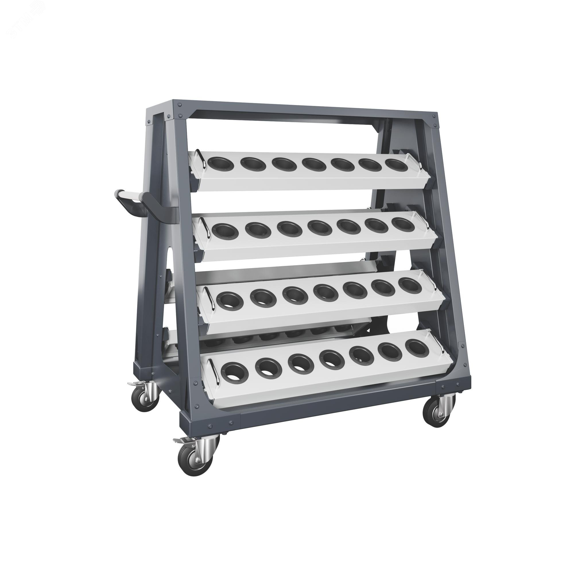 Изображение товара Тележка для станочной оснастки FBK 7C88 из прочного металла с 8 кассетами