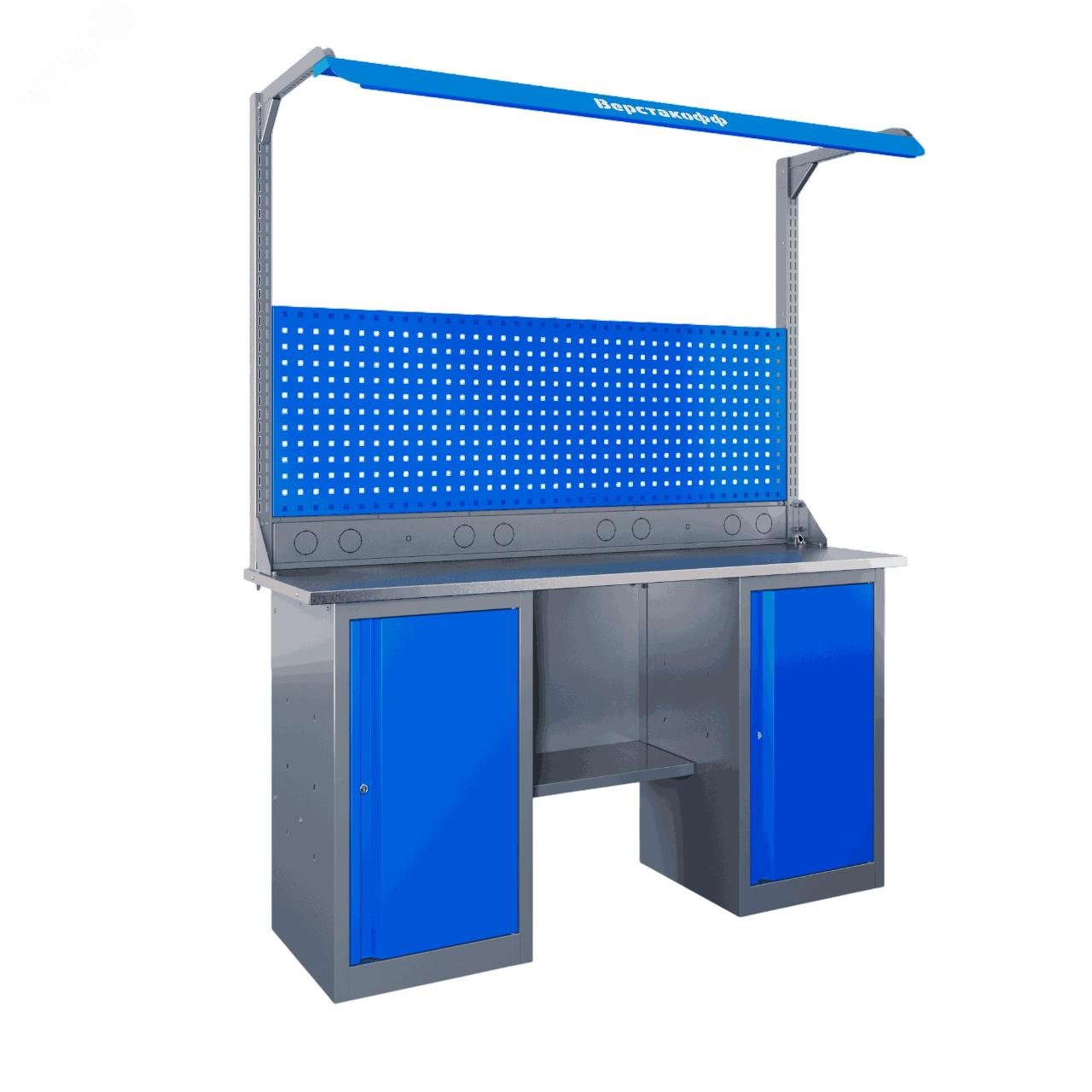 Изображение товара Верстак слесарный SLF 161.77.1-1FR с металлоконструкцией и МДФ