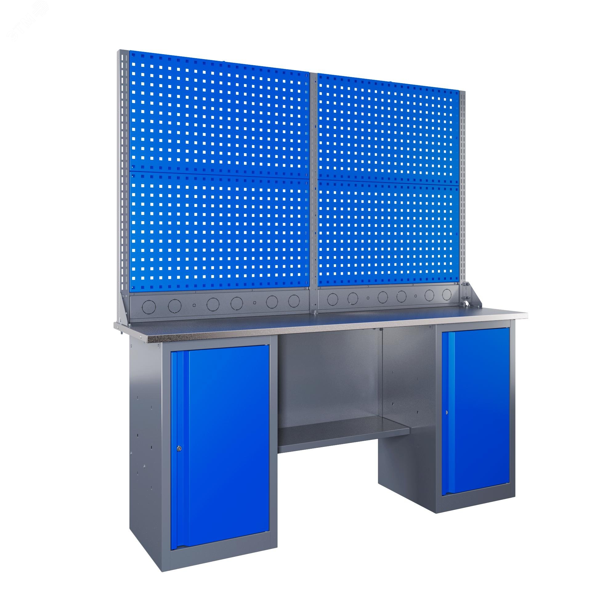 Изображение товара Верстак слесарный SLF 181.77.2-2R из металла с рабочей поверхностью из МДФ и ящиками