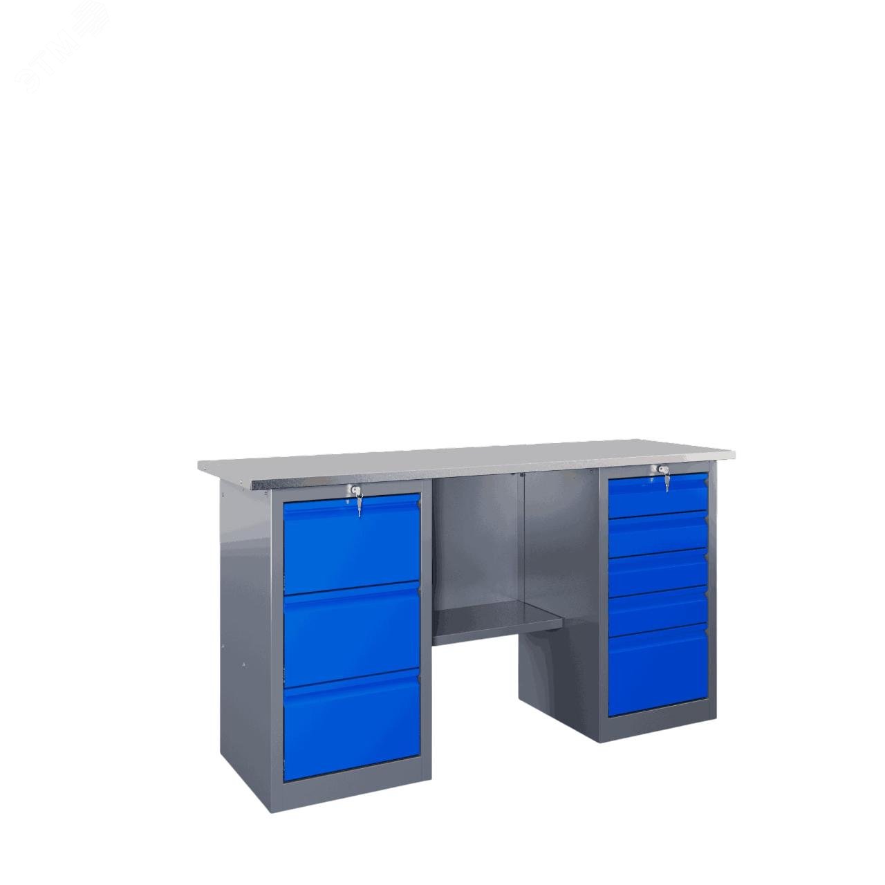 Изображение товара Верстак слесарный металлический SLF 161.35.1 1596x496 мм нагрузка 500 кг