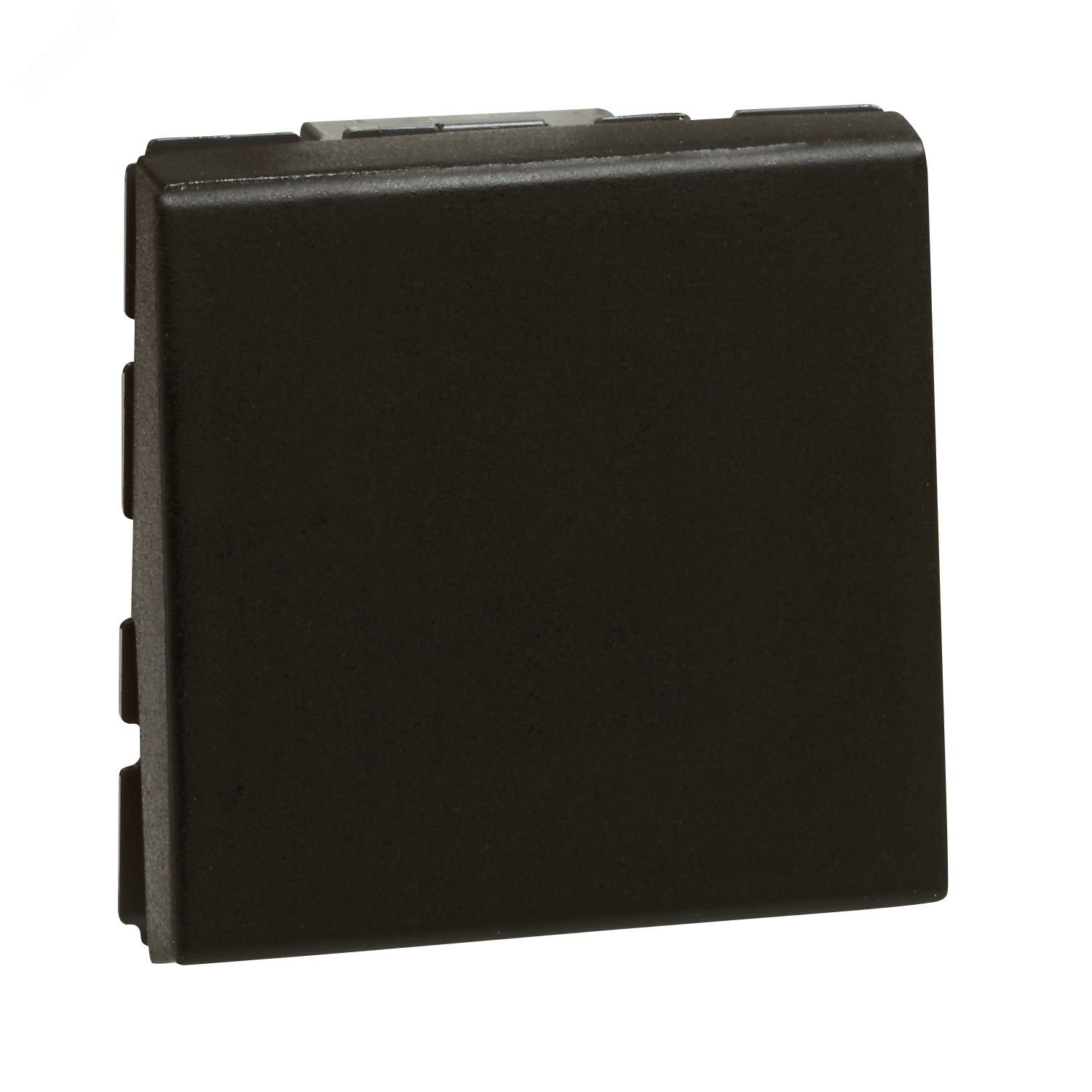 Кнопочный выключатель Mosaic 2 модуля - 6 A - матовый черный 079140L Legrand - превью