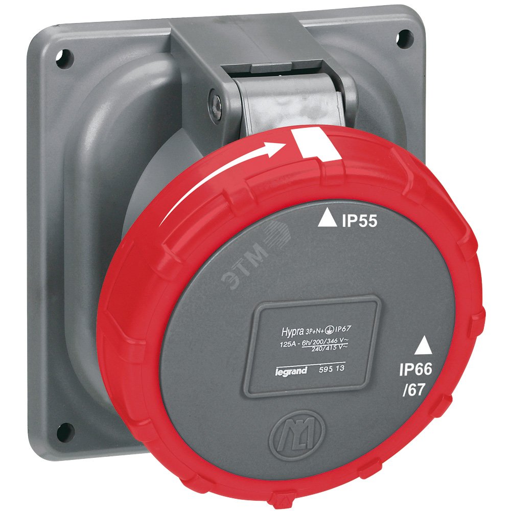 Hypra Розетка IP67 3K+З 400v 125А Legrand купить цена