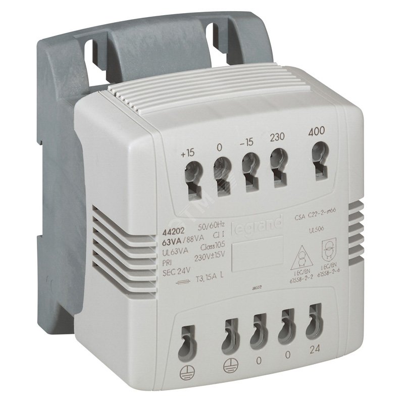 Трансформатор однофазный 230/400-24V 40Ва артикул 044201 Legrand ...