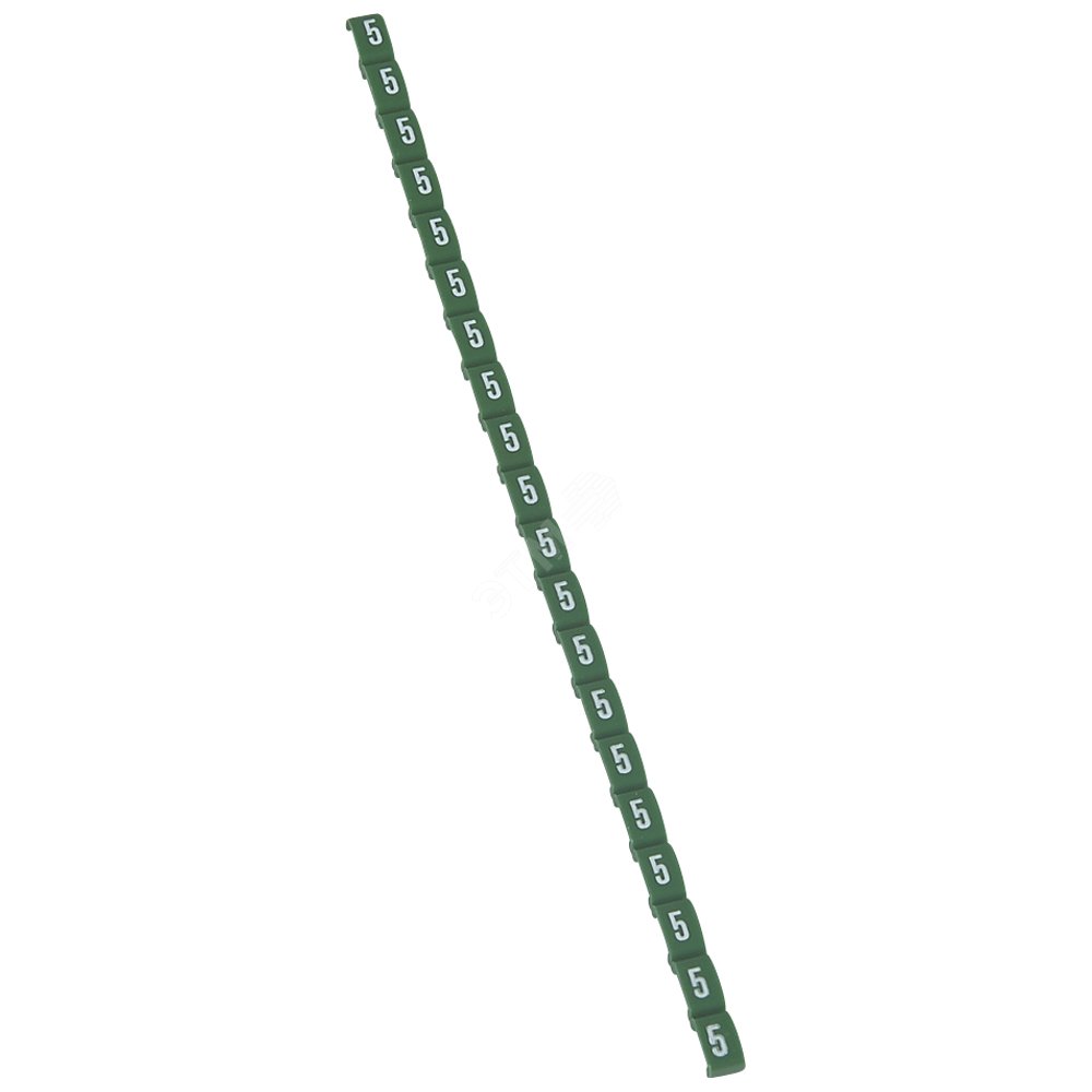 Изображение товара Маркер для кабеля цифра (5) белая/зеленая Duplix 800шт (шт)