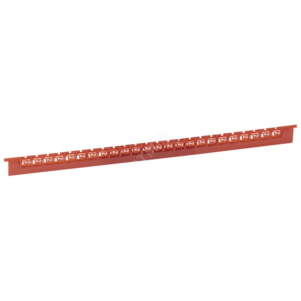 Планка маркировочная 2.3мм цифры (2) черная/красный Memocab 600шт 037810 Legrand