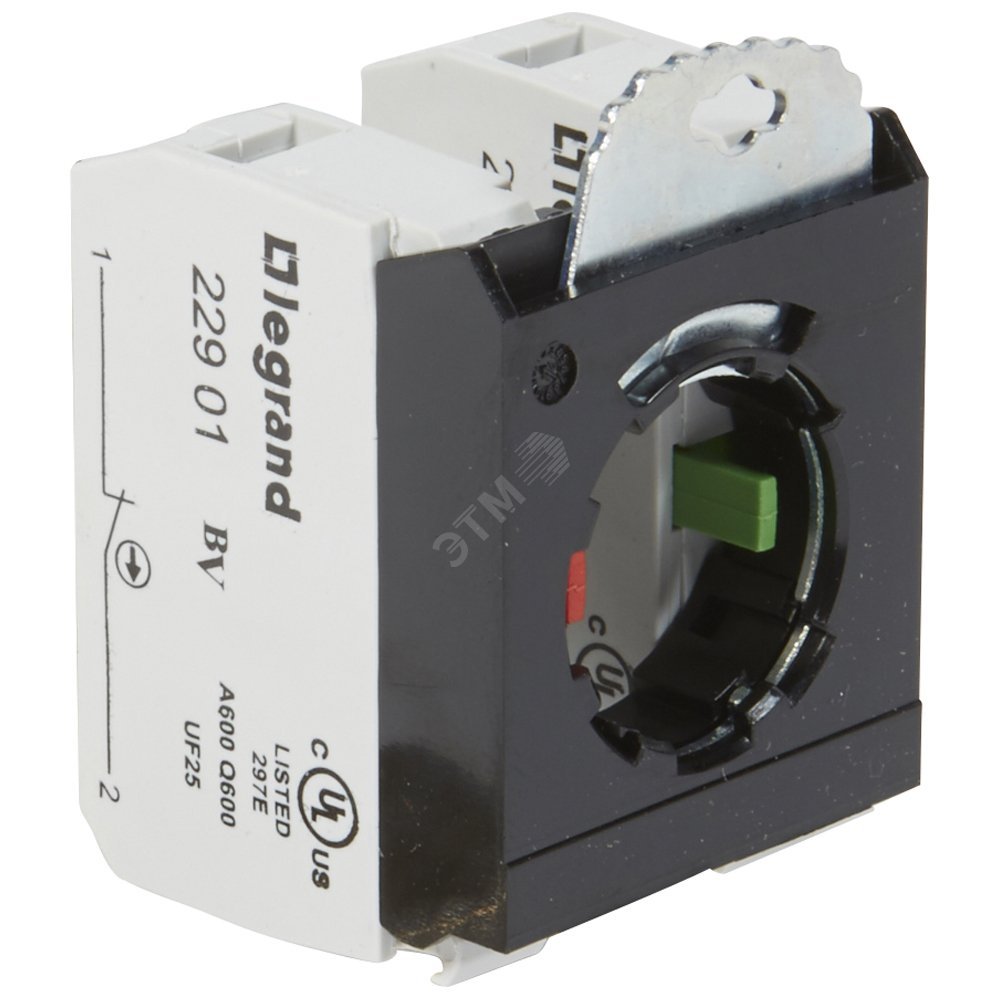 Блок комплектующий для кнопок Osmoz для комплектации без подсветки под винт НО+НЗ + 3-пост 22976 Legrand