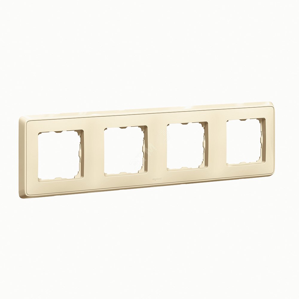Изображение товара Рамка для электросоединений 4 поста Cariva слоновая кость