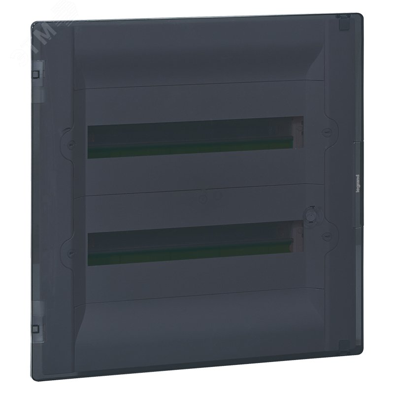 Щит встраиваемый пластиковый 2х18, прозрачная дверь с клеммником заземления 401707 Legrand - превью 2