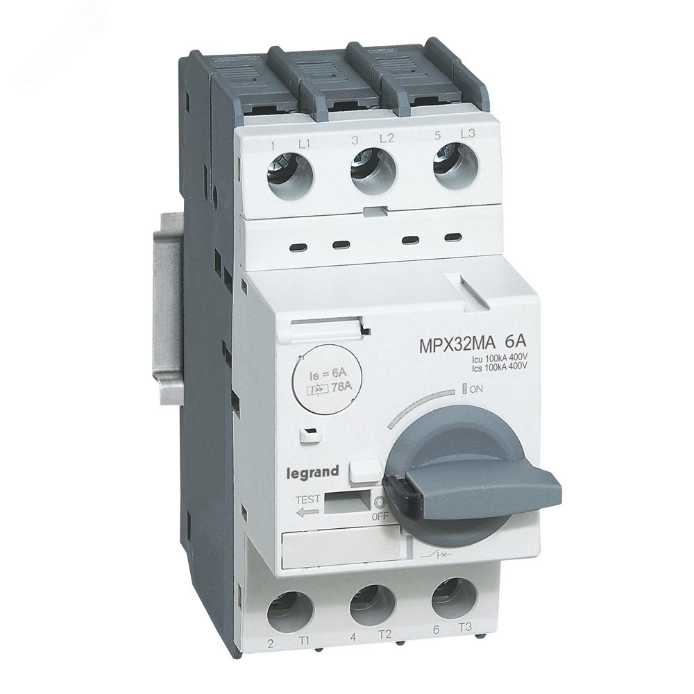 Выключатель автоматический для защиты электродвигателей MPX3 32MA 6A 100kA 417348 Legrand - превью 2