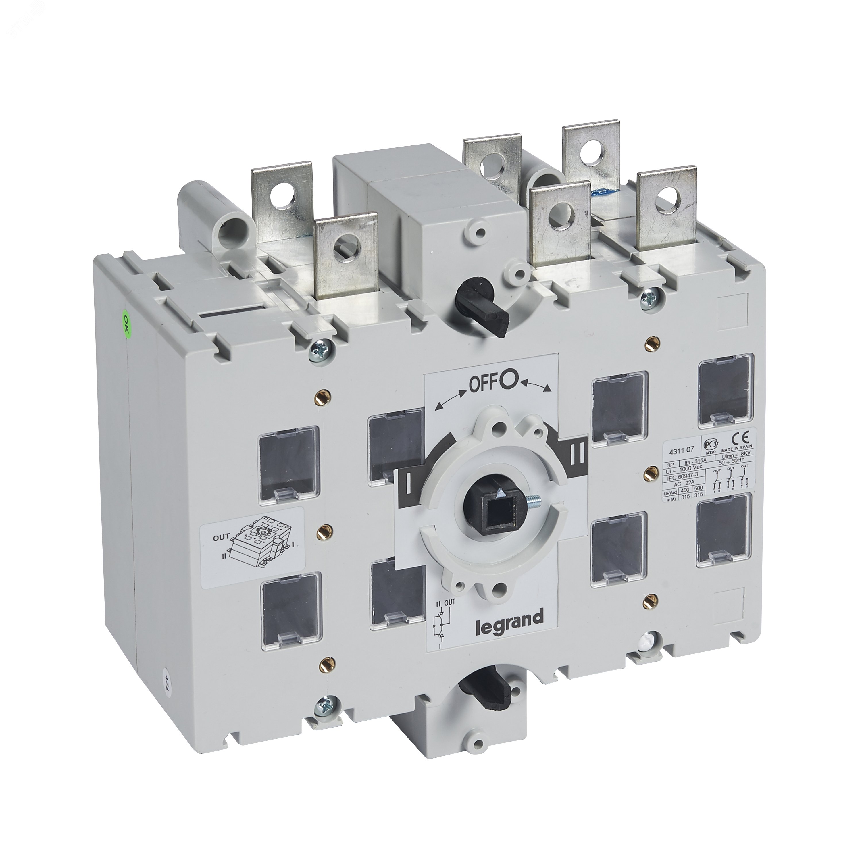 Изображение товара Рубильник реверсивный CCF 315A 3П от Legrand/Daccord