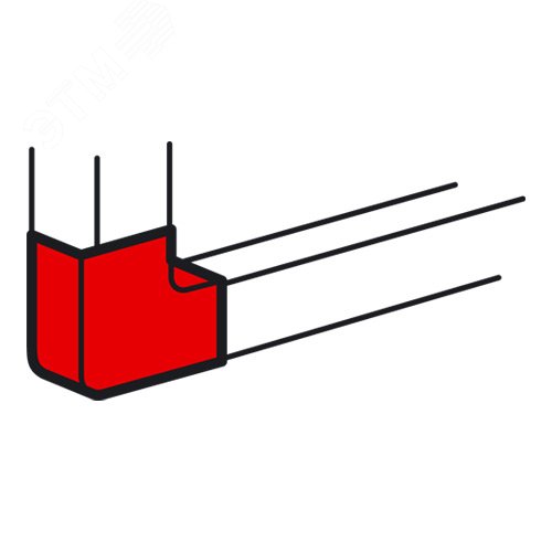 Изображение товара Плоский угол 160x50 мм METRA Legrand Daccord для электромонтажа