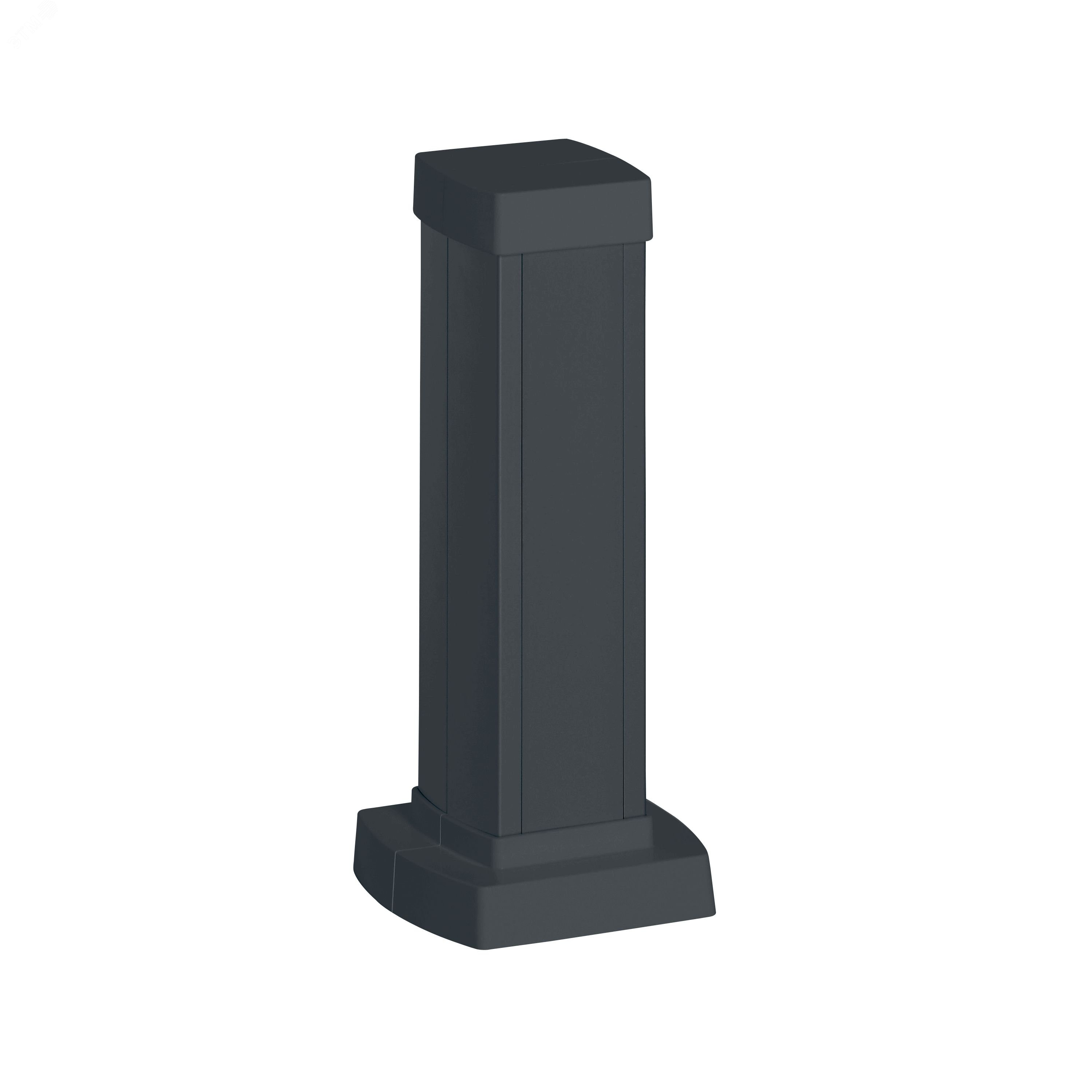 Snap-On мини-колонна алюминиевая с крышкой из пластика 1 секция, высота 0,3 метра, цвет черный 653002 Legrand - превью 2