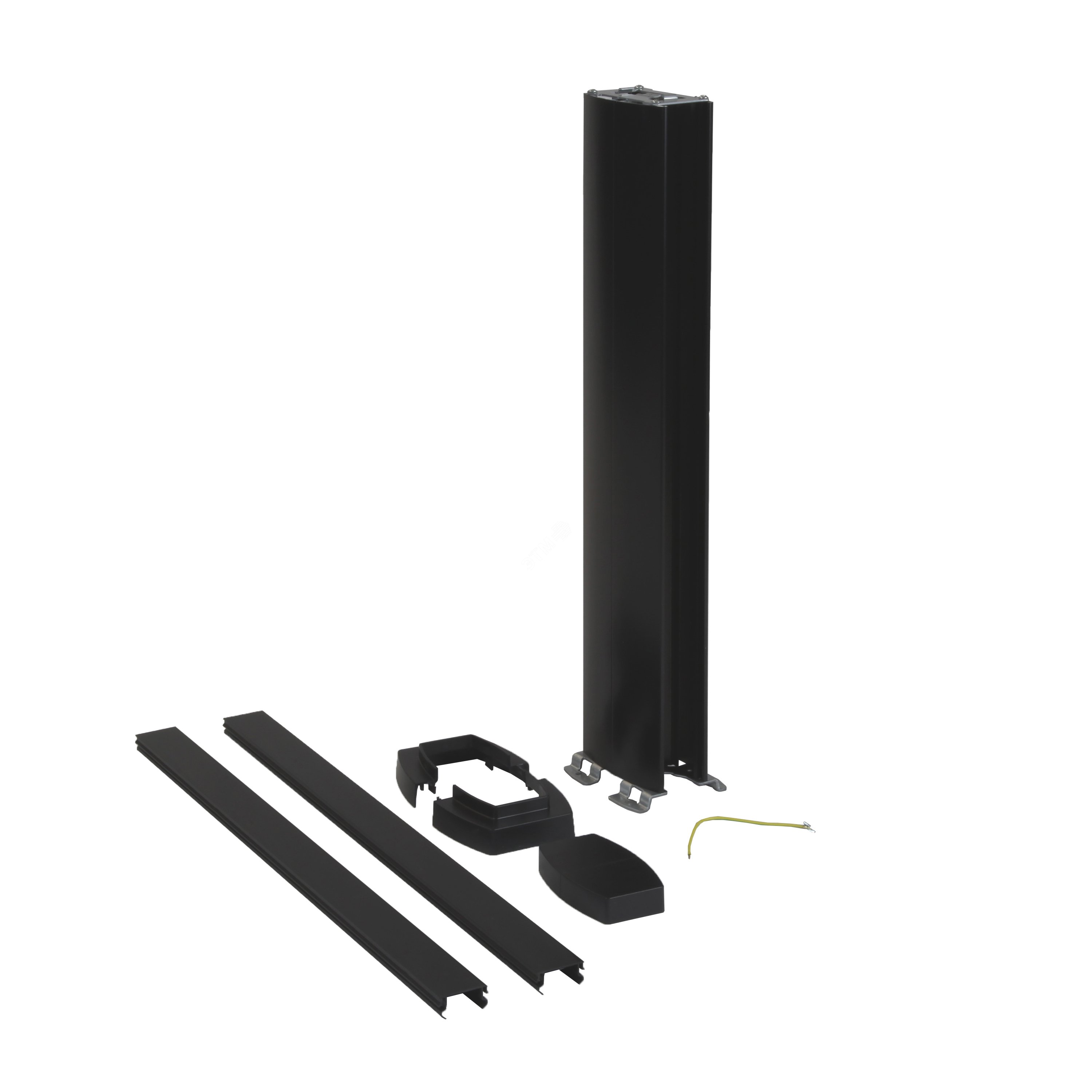 Snap-On мини-колонна алюминиевая с крышкой из пластика, 2 секции, высота 0,68 метра, цвет черный 653025 Legrand - превью 2
