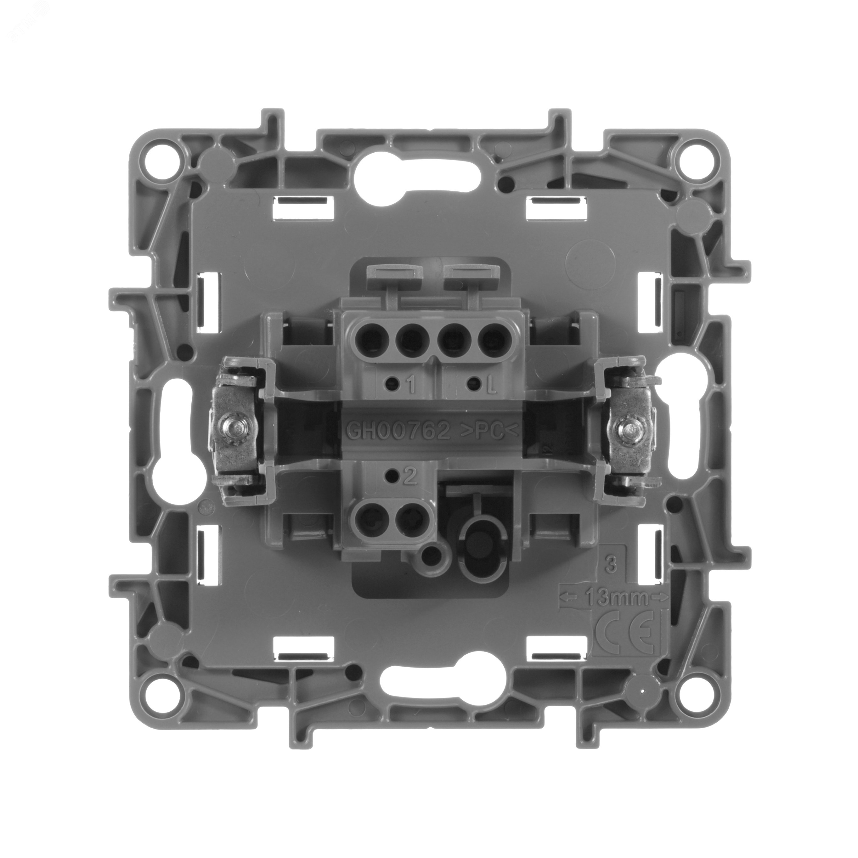 Выключатель одноклавишный, автоматические клеммы 10 AX 250В, антрацит 672601 Legrand - превью 3