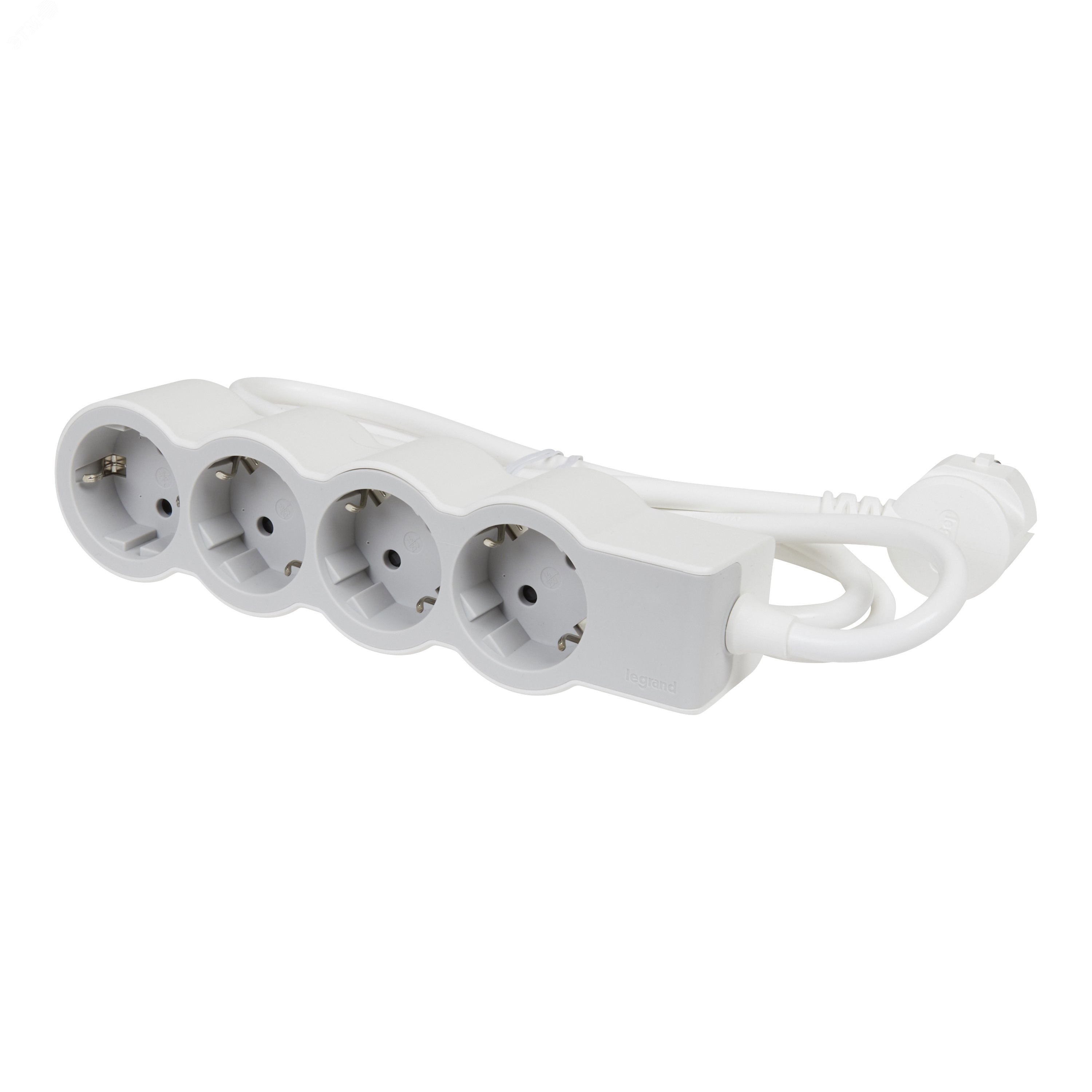 Удлинитель серии  Стандарт   4 x 2К+З с кабелем 1,5 м., цвет: бело-серый 694552 Legrand - превью