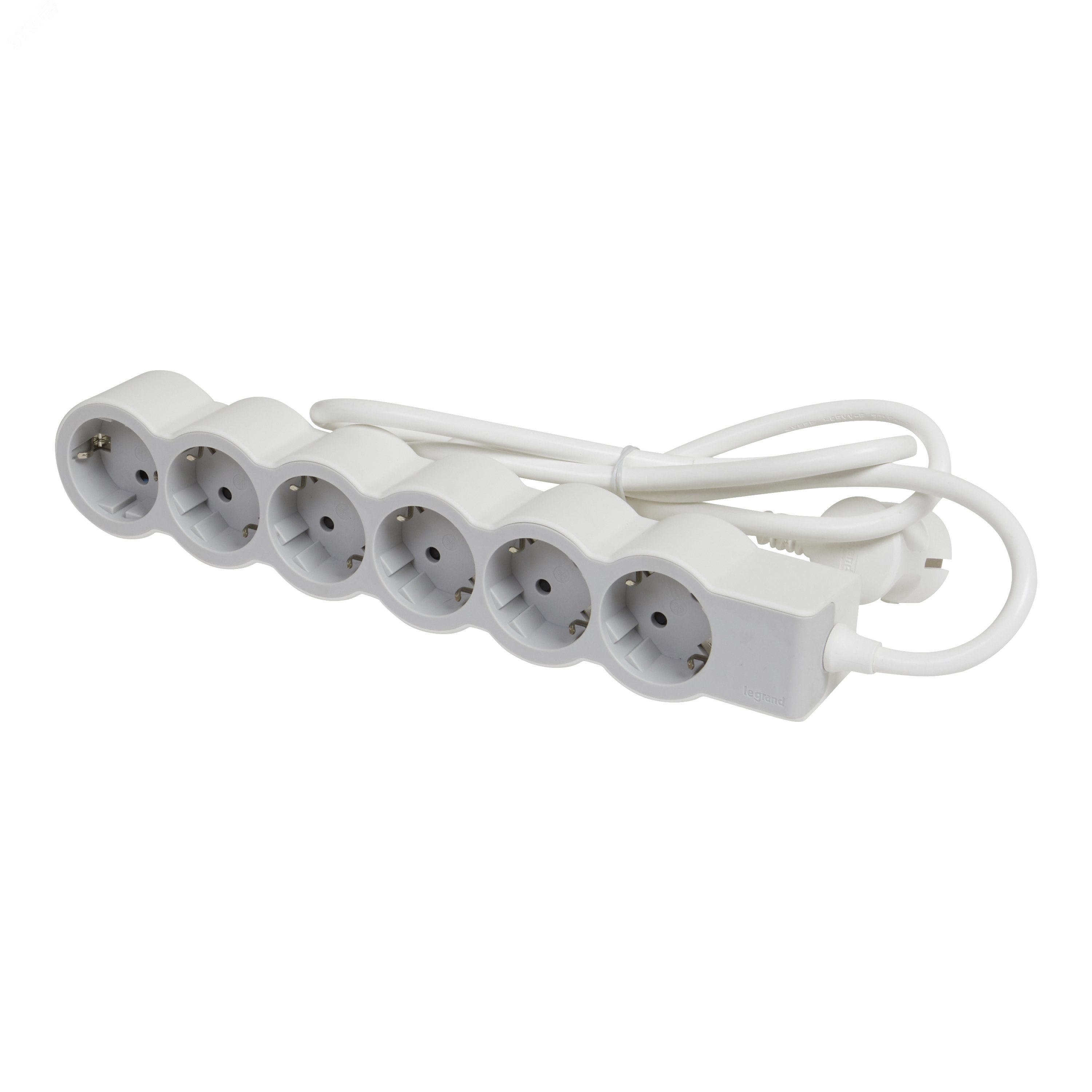 Удлинитель серии  Стандарт   6 x 2К+З с кабелем 1,5 м., цвет: бело-серый 694557 Legrand - превью