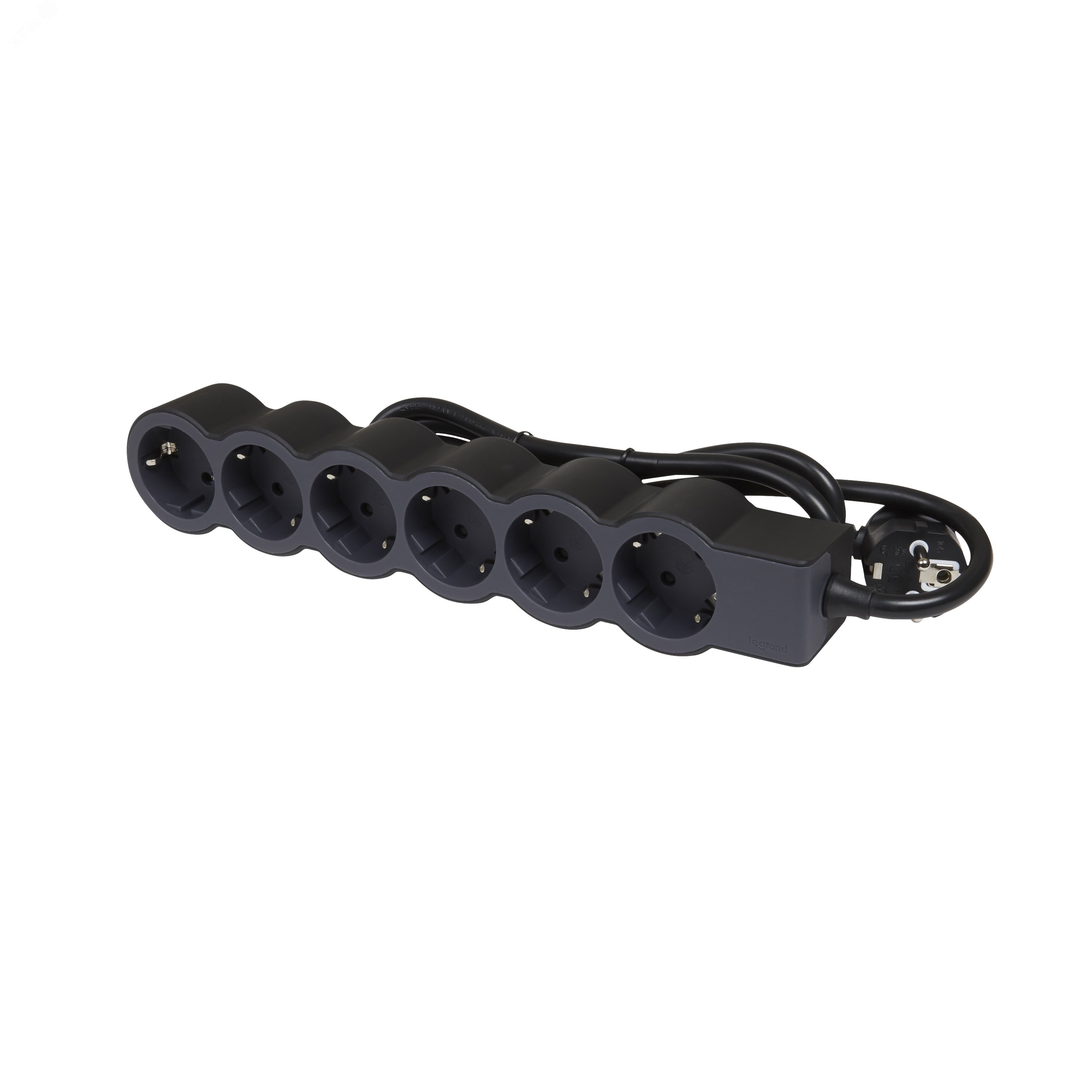 Удлинитель серии  Стандарт   6 x 2К+З с кабелем 1,5 м., цвет: черный 694558 Legrand - превью