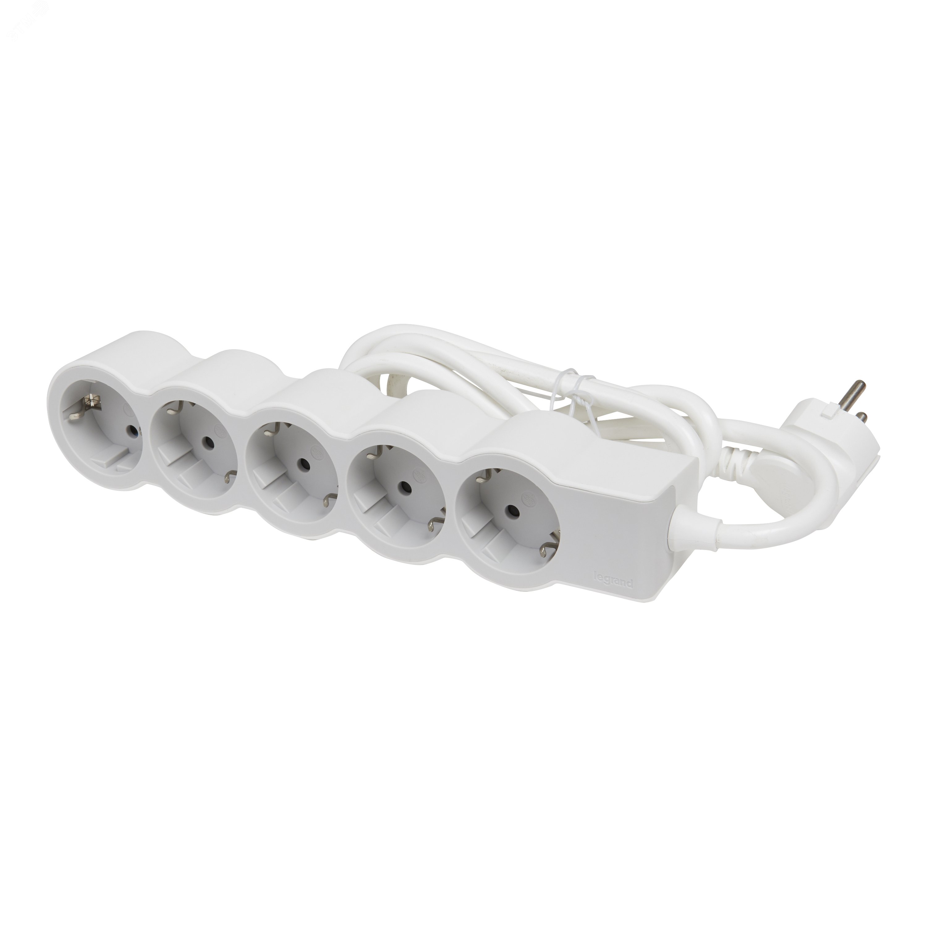 Удлинитель серии  Стандарт   5 x 2К+З с кабелем 5 м., цвет: бело-серый 694571 Legrand - превью